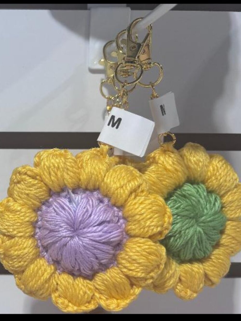 CROCHET SUNFLOWER KEYCHAINS